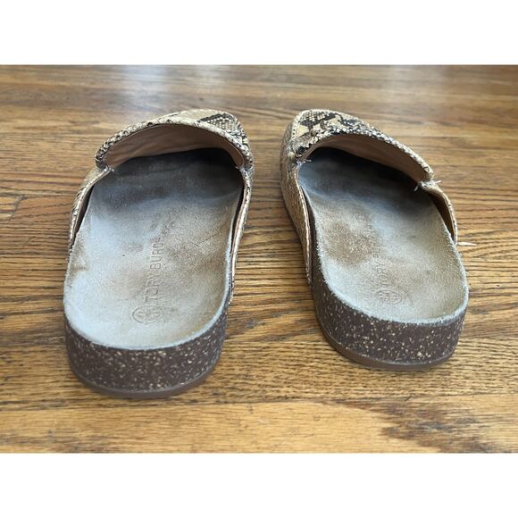 TORY BURCH Snakeskin Coin Mule Slide Loafer Sandal Shoe Women's Size 7 - Picture 5 of 10